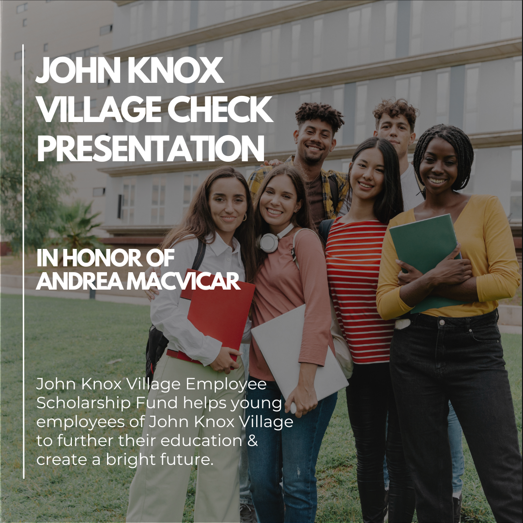 John Knox Village Check Presentation  August 16th, 2023 1:00 PM