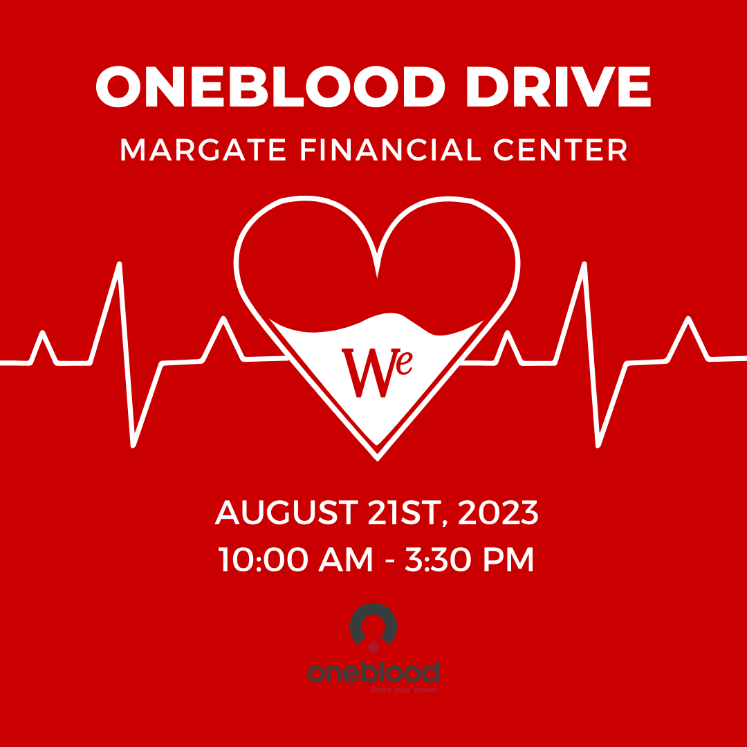OneBlood Drive – Margate August 21st, 2023 10:00 AM – 3:30 PM